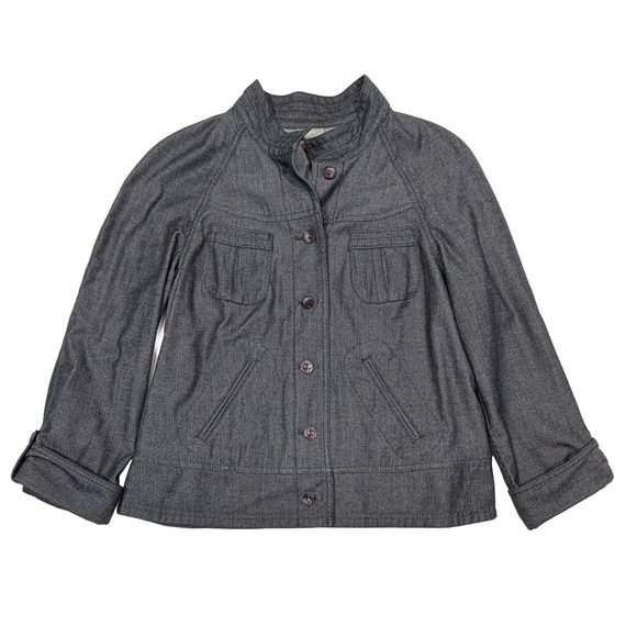 J. Jill Jackets & Blazers - J Jill Jean Jacket Dark Denim Look Blazer Stretch Size Medium Comfy Workwear